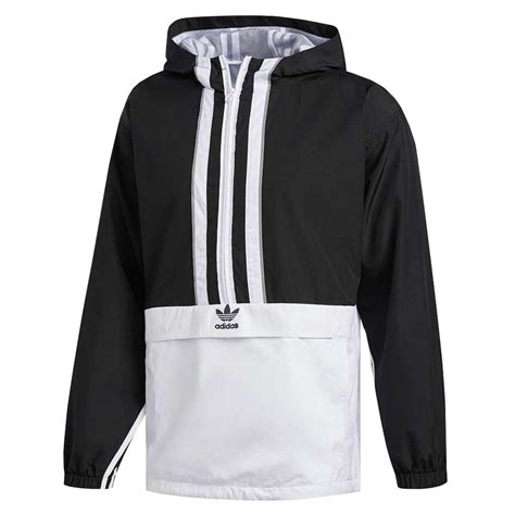 adidas auth anorak windbreak schwaz weißer|Adidas windbreaker jacket.